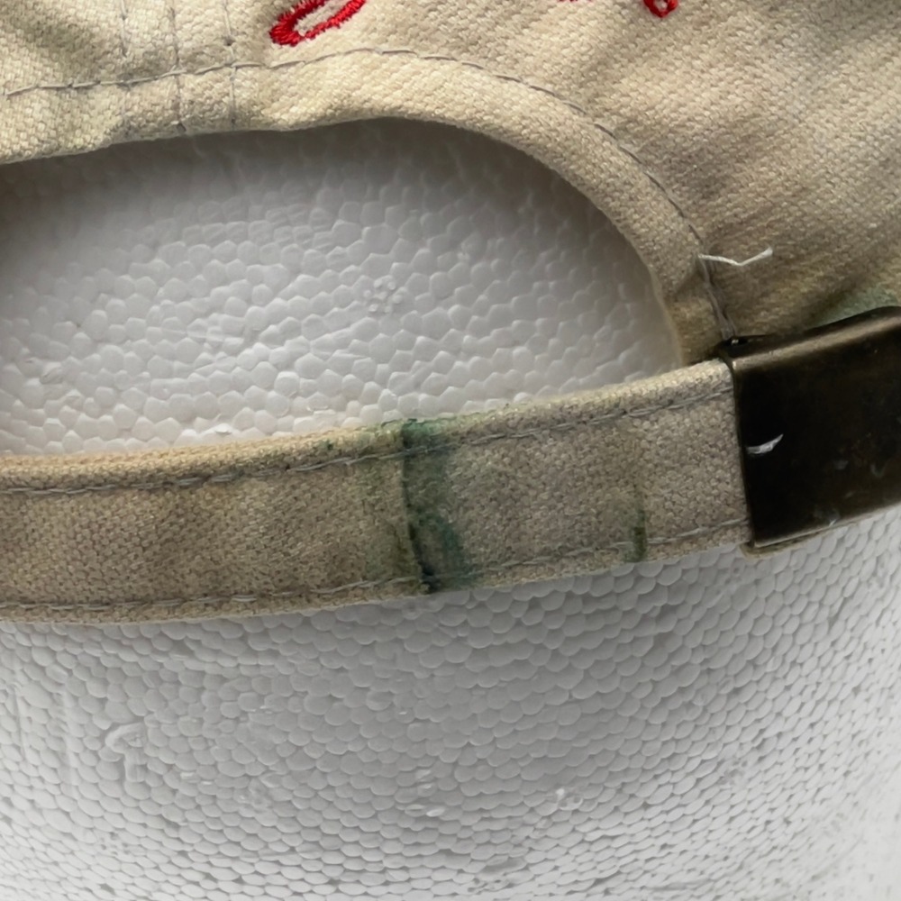 Ohio State University Buckeyes Hat Outdoor Cap Tan Red Adjustable Vintage Style - Picture 10 of 11